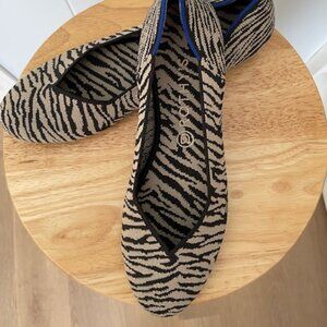 Rothy's The Flat - Zebra Print  size 10.5